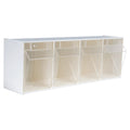 Deflecto Tilt Bin Storage System Cream 4 Bin