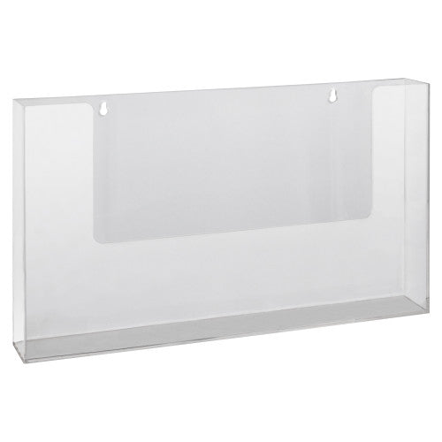 Deflecto Wall Mount Brochure Holder A3 Landscape Clear
