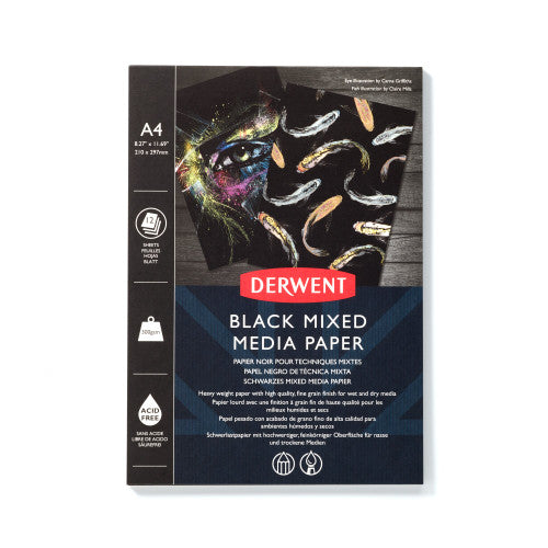 Derwent Academy Black Mixed Media Pad A4