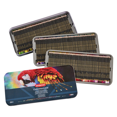 Derwent Chromaflow Pencils Assorted Tin of 150