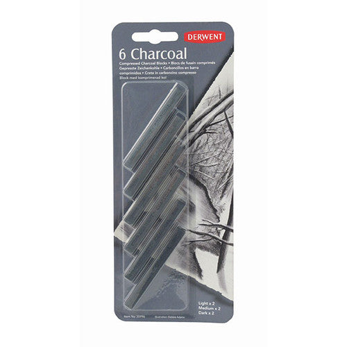Derwent Academy Compressed Charcoal Pack of 6 Box of 6