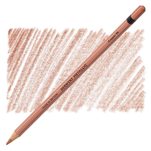 Derwent Academy Metallic Coloured Pencil Copper Box of 6