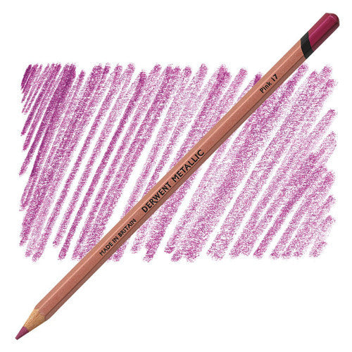 Derwent Academy Metallic Coloured Pencil Pink Box of 6