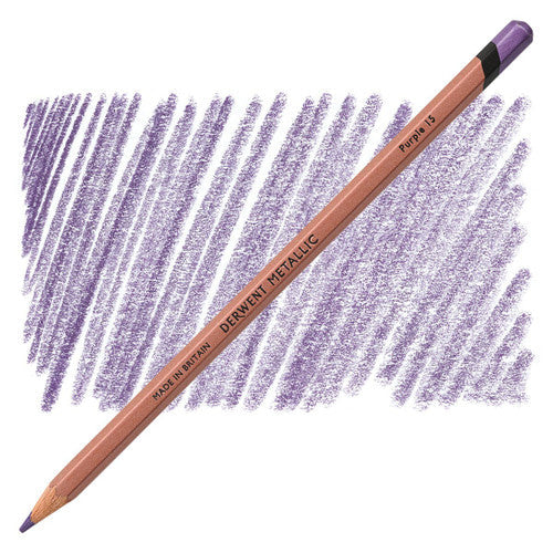 Derwent Academy Metallic Coloured Pencil Purple Box of 6
