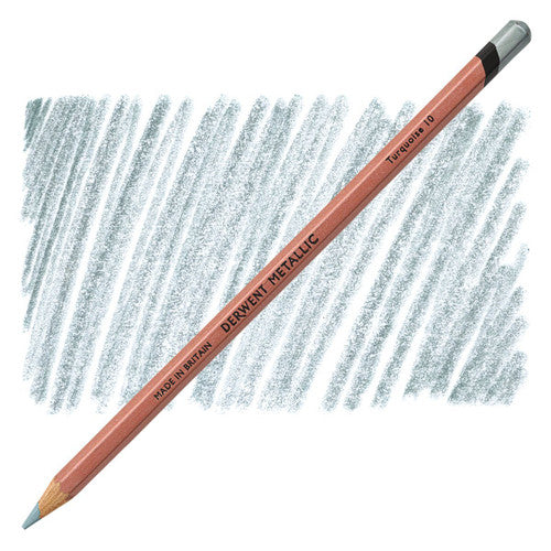 Derwent Academy Metallic Coloured Pencil Turquoise Box of 6