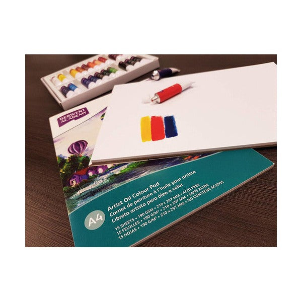 Derwent Academy Oil Colour Pad A4 Portrait 15 Sheets Box of 5