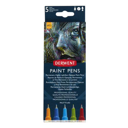 Derwent Academy Paint Pens Palette 2 Pack of 5