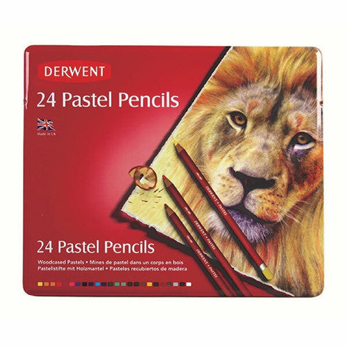 Derwent Academy Pastel Pencils Assorted Tin Set of 3 x 24