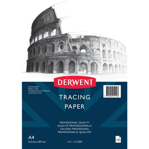 Derwent Academy Professional Tracing Paper 110-115gsm A4