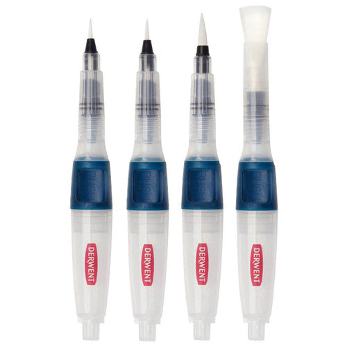 Derwent Academy Push Button Waterbrush Fine Tip Pack of 12