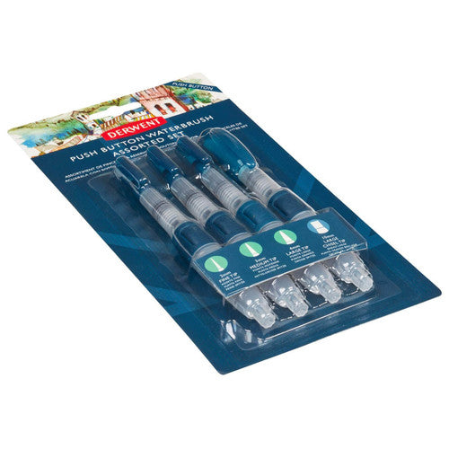 Derwent Academy Push Button Waterbrush Fine Tip Pack of 12