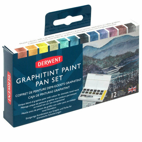 Derwent Academy Push Button with Brush Assorted Pack of 12