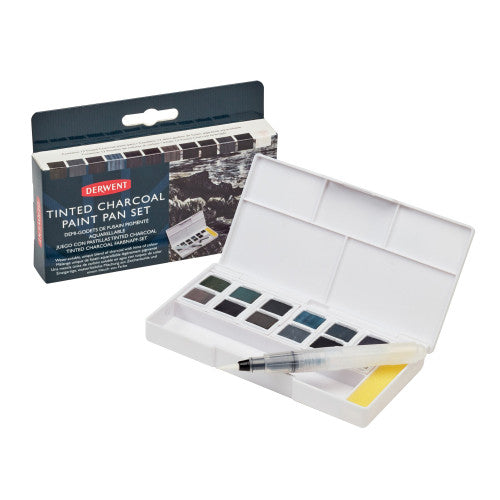Derwent Academy Tinted Charcoal Paint Pan Set Pack of 6