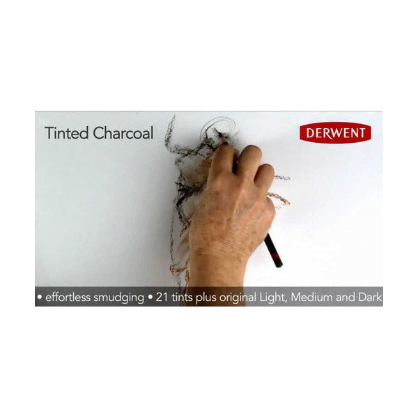 Derwent Tinted Charcoal Pencil Lavender Box of 6