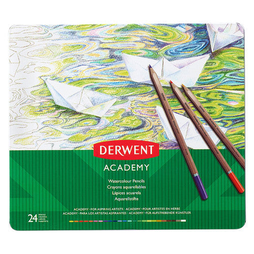 Derwent Academy Watercolour Pencils Assorted Tin 24