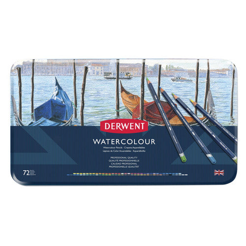 Derwent Academy Watercolour Pencils Assorted Tin 72