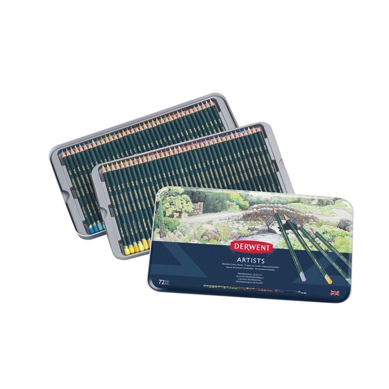 Derwent Artists Pencils Assorted Tin 72