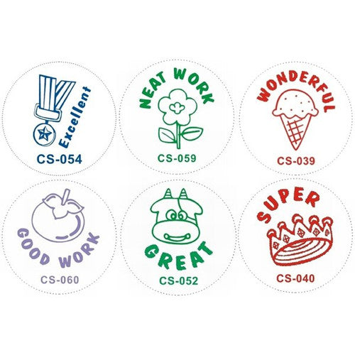 Deskmate Pre-Inked Merit Stamps 3 Pack Assorted Praise