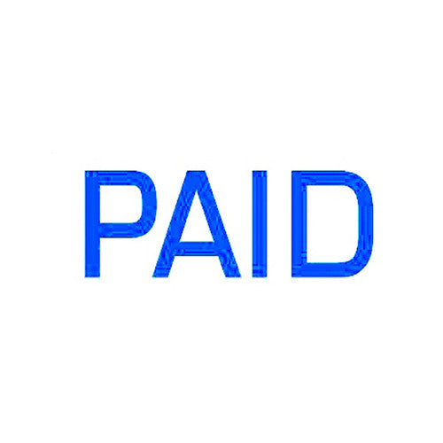 DeskMate Pre-Inked Office Stamp Paid Blue