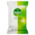 Dettol 2 in 1 Hand and Surface Anti-Bacterial Wipes 15s Pack of 40