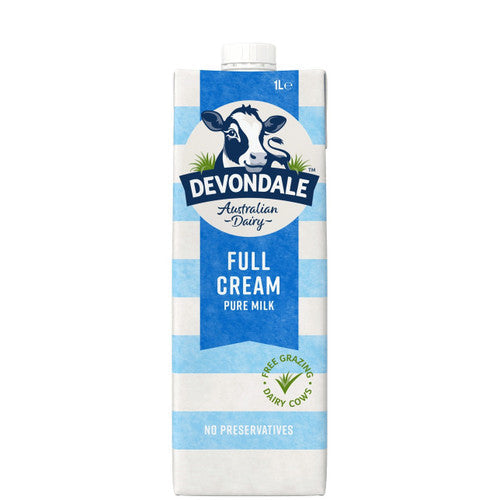 Devondale Full Cream Long Life UHT Milk 1L Pack 10