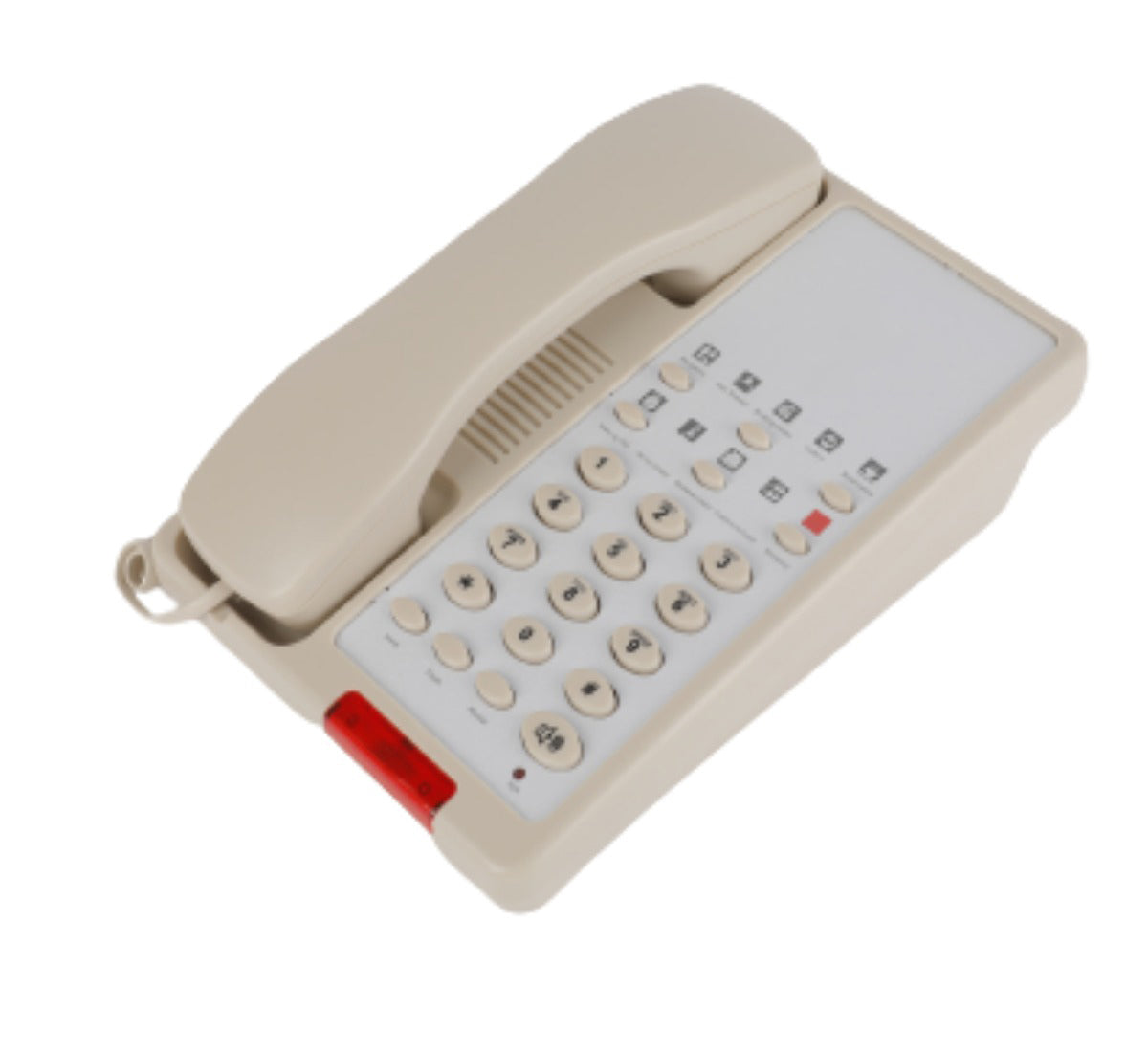 Dolphy Hotel Room Phone Corded Guest Handset Ivory