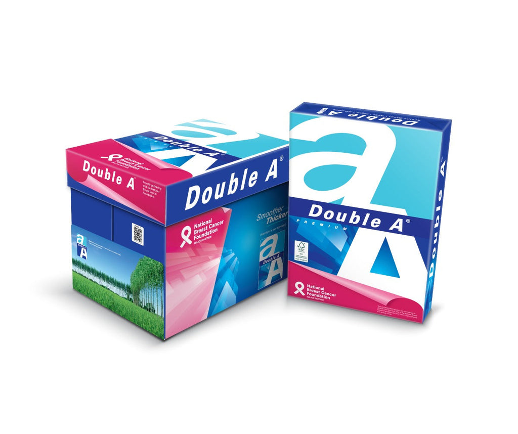 Double A A4 Copy Paper 80gsm White Carton of 5 Reams 2500 Sheets