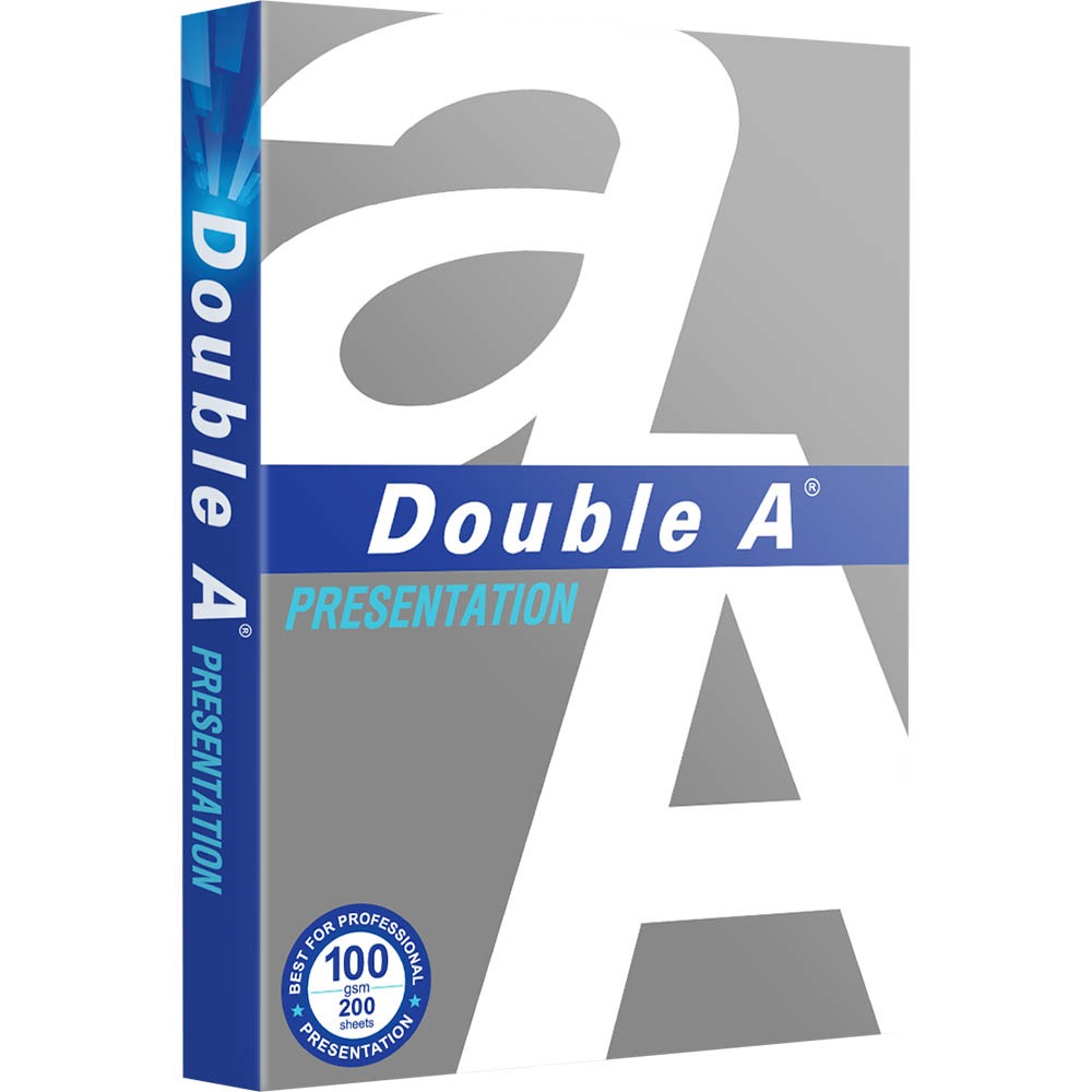 Double A Colour Print A4 Copy Paper 100gsm Presentation White 200 Sheets