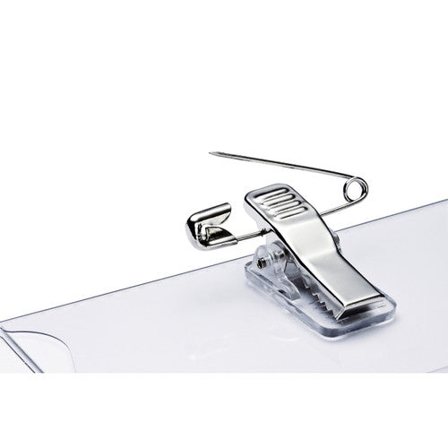 Durable Click Fold Name Badge Combi Clip Clear Box 25