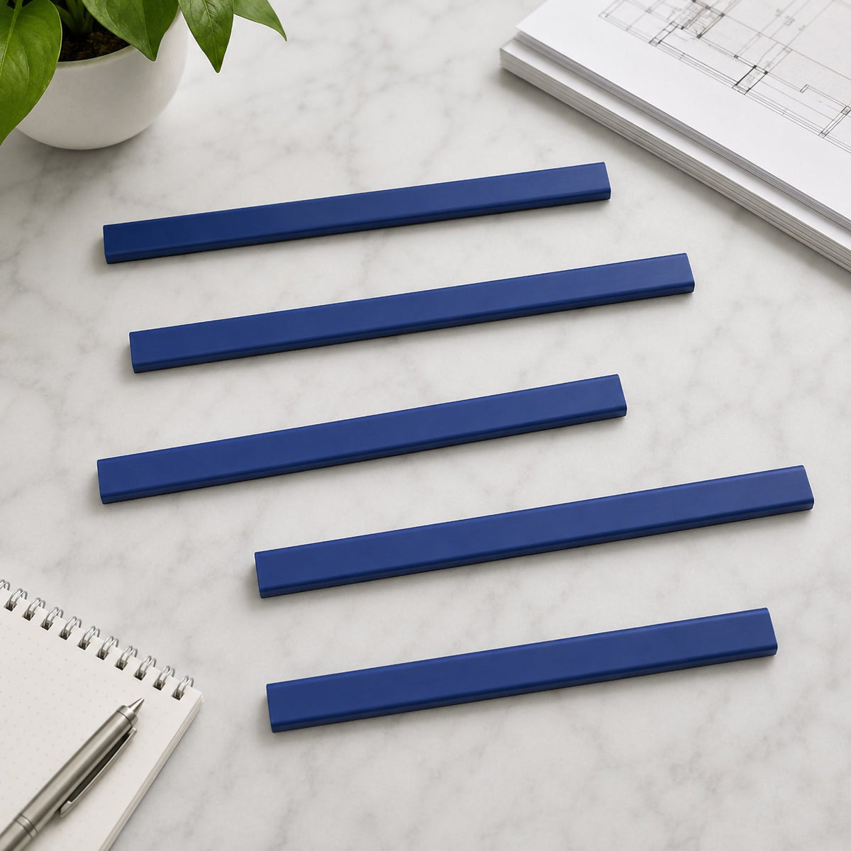 Durable Durafix Magnetic Clip 297 x 17mm Dark Blue Pack 5