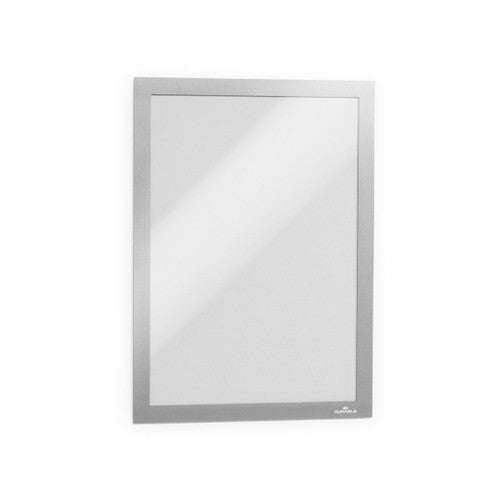 Durable Duraframe A4 Sign Holder Silver Retail Pack