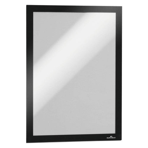 Durable Duraframe Self-Adhesive Sign Holder A4 Black