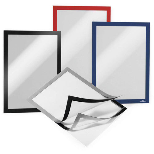Durable Duraframe Self-Adhesive Sign Holder A4 Black