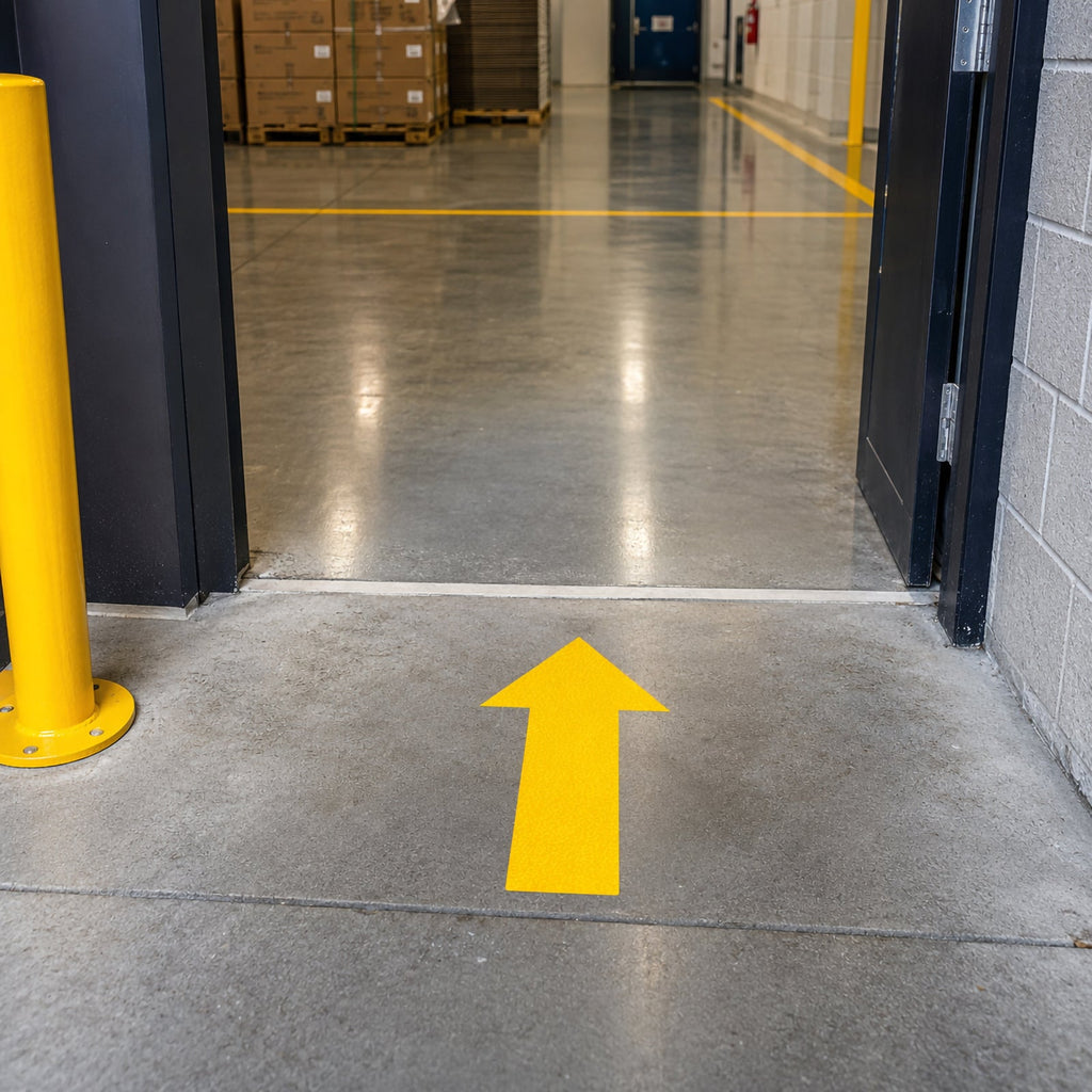 Durable Floor Marking Shape Arrow Yellow Pack 10