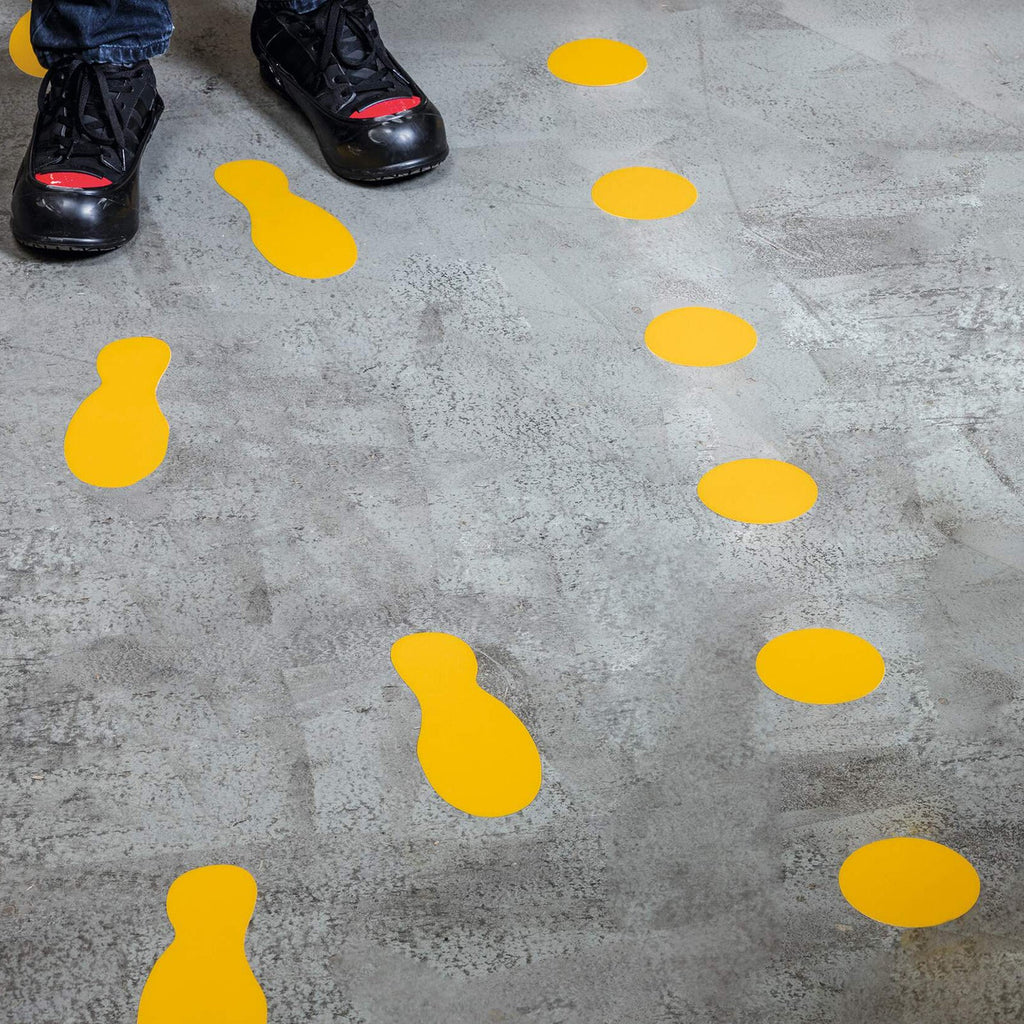 Durable Floor Marking Shape Point Yellow Pack 10