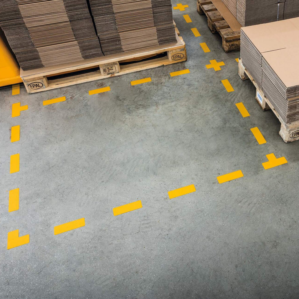 Durable Floor Marking Shape T Yellow Pack 10