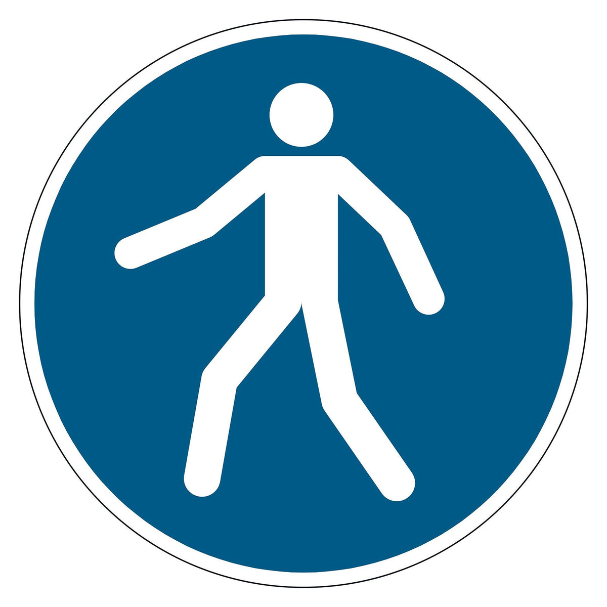 Durable Floor Marking Sign Permanent Use Walkway 430mm Blue