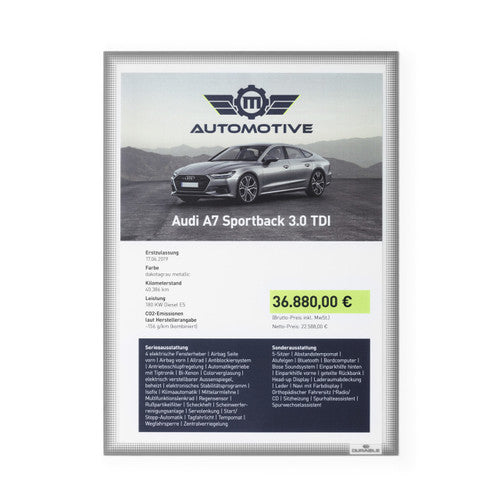 Durable Duraframe Info Frame Static Cling A4 Grey Pack 5