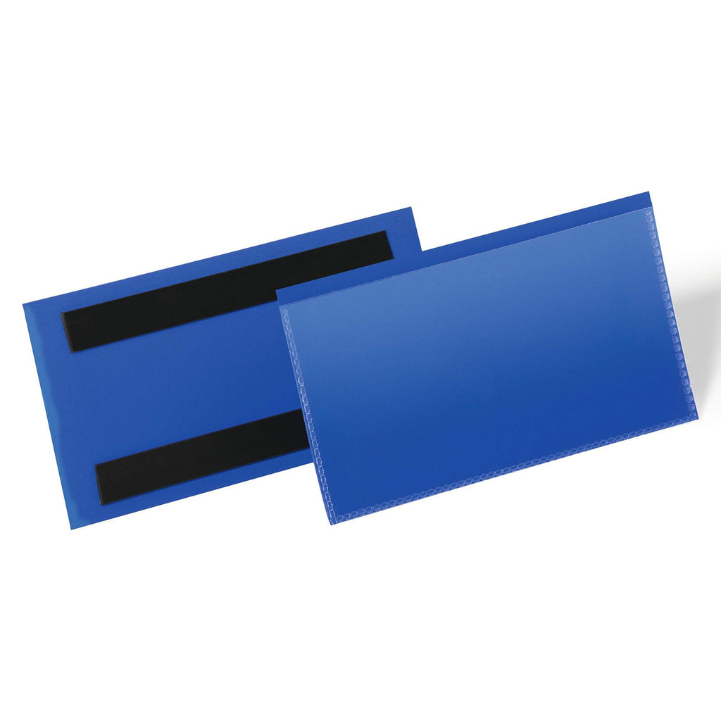 Durable Magnetic Document Pouch 163 x 81.5mm Dark Blue Pack 50