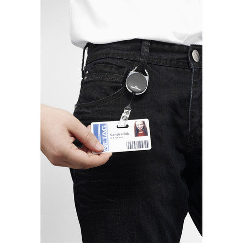 Durable Name Badge Reel Style 80cm Black