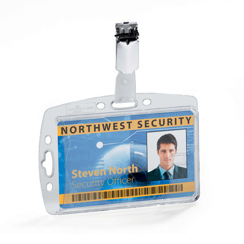 Durable Security Pass Holder 60mm Clear