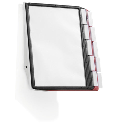 Durable Sherpa Wall Display System A4 with 5 Red and 5 Black Panels