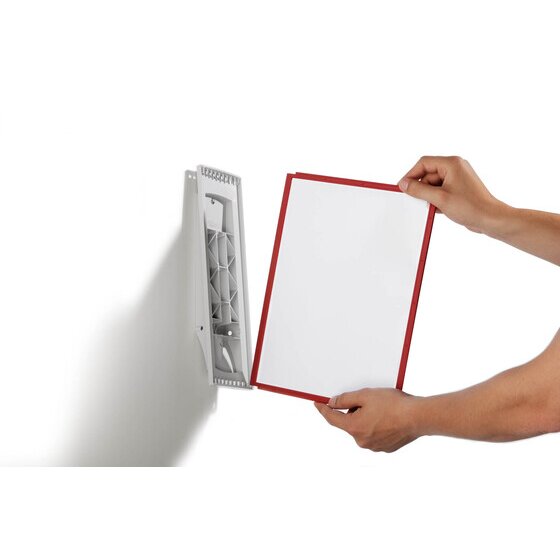 Durable Sherpa Wall Display System A4 with 5 Red and 5 Black Panels