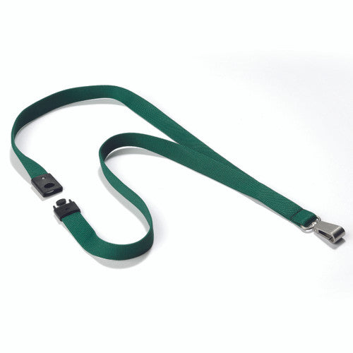 Durable Soft Textile Lanyard Dark Green 15 x 440mm