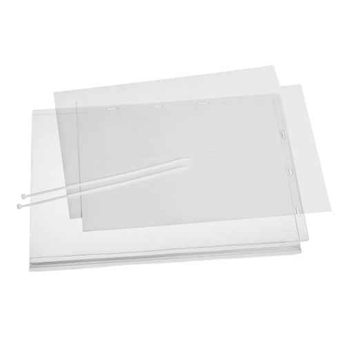 Durable Water-Resistant Pocket A3 with Cable Ties Transparent Pack 5