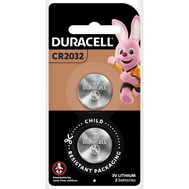 Duracell Lithium 2032 Coin Batteries 3V Pack of 2