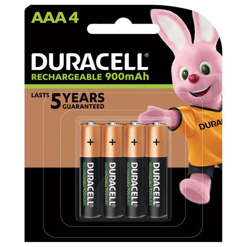 Duracell Ultra Rechargeable AAA Batteries 900mAh Pack of 4