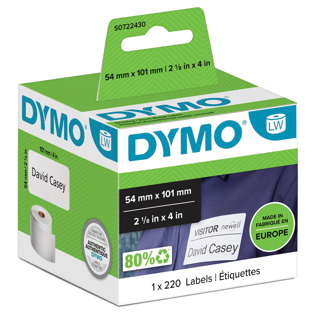 Dymo LabelWriter Shipping Labels 54 x 101mm Single Roll 220 Labels