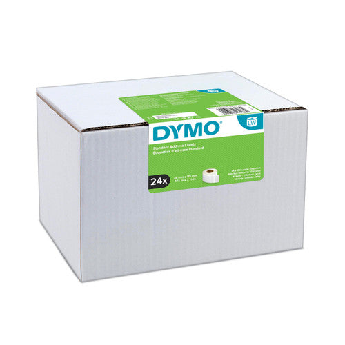 Dymo LabelWriter Standard Address Labels 28 x 89mm Carton of 24 Rolls 3120 Labels