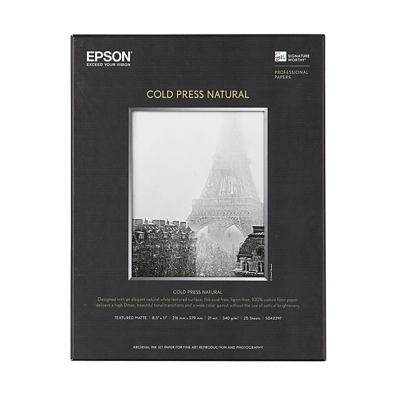 Epson S042298 Fine Art Signature Worthy Cold Press Natural A4 25 Sheets